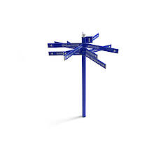 Fahnenwegweiser blau