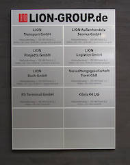 Wandschild mit Rahmen 50/20