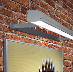 Wandrahmen mit Beleuchtung RONDO 85 LED mit Wandschiene