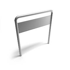 Parkplatzschild Säule 60 mit Rohrbogen hoch