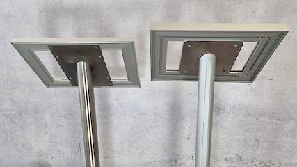 Vergleich Edelstahl + 50-20 - Aluminium + 60-32